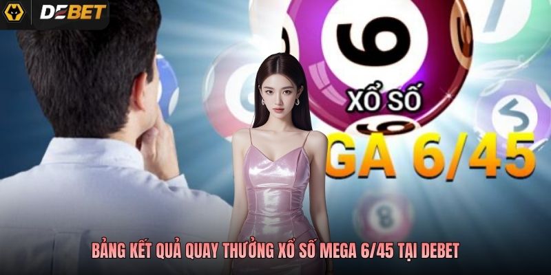 Bảng kết quả quay thưởng xổ số Mega 6/45 tại Debet