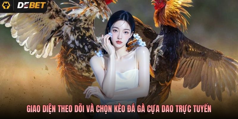 Giao diện theo dõi và chọn kèo đá gà cựa dao trực tuyến
