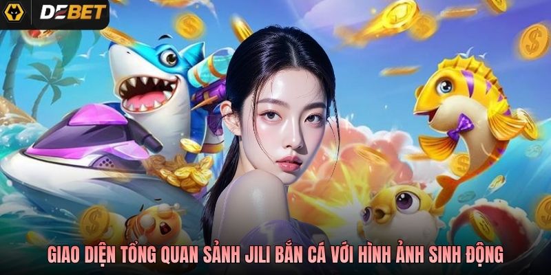 Giao diện tổng quan sảnh Jili bắn cá với hình ảnh sinh động