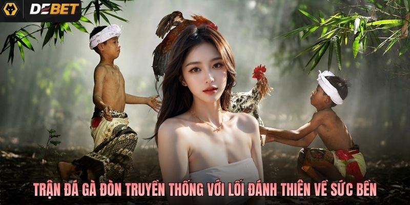 Trận đá gà đòn truyền thống với lối đánh thiên về sức bền